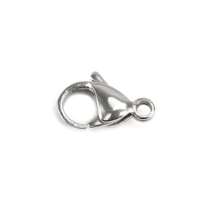 Chain & Clasps Stainless Steel 12mm Lobster Clasp, Pack of 5