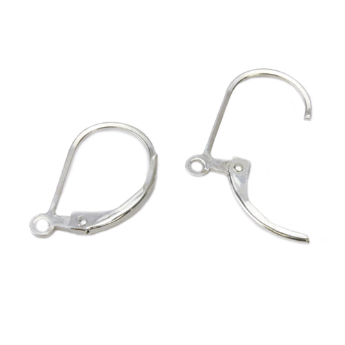 Rivets and Findings  Sterling Silver Lever Back Earwire with Ring