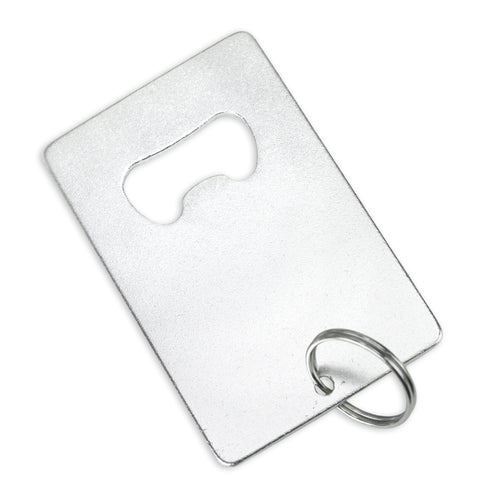 Metal Stamping Blanks Aluminum Credit Card Size Bottle Opener Keychain, 85.8mm (3.38") x 53.9mm (2.12")