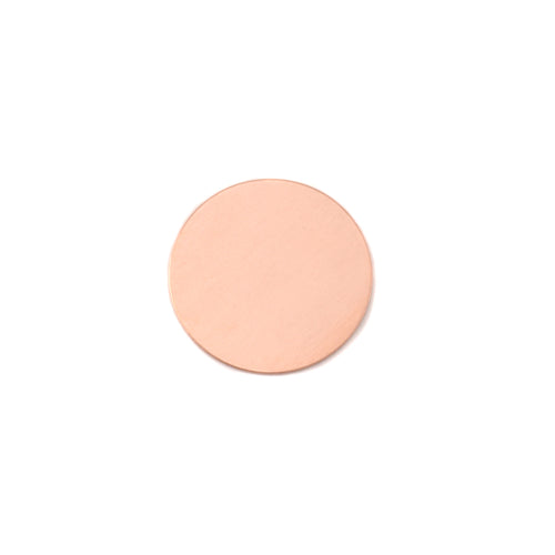 Metal Stamping Blanks Copper Round, Disc, Circle, 12.7mm (.50"), 24g, Pack of 5