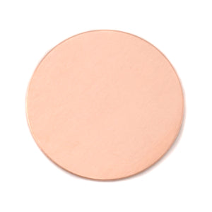 Metal Stamping Blanks Copper Round, Disc, Circle, 32mm (1.25"), 24 Gauge, Pack of 5