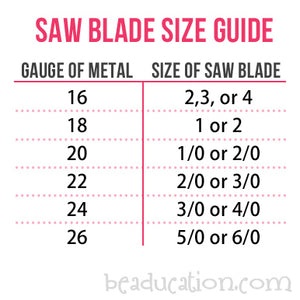 Saw Blades - "3/0" cut