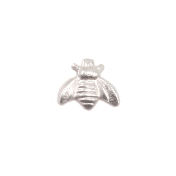 Sterling Silver Bumble Bee Solderable Accent, 6.3mm (.24") x 5.5mm (.21"), 26 Gauge - Pack of 5