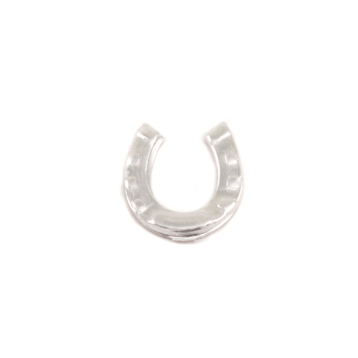 Sterling Silver Horseshoe Solderable Accent, 10mm (.39") x  8.8mm (.34"), 24 Gauge - Pack of 5