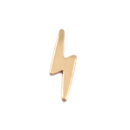 Charms & Solderable Accents Brass Lightning Solderable Accent, 11.2mm (.44") x 3.5mm (.14"), 24g - Pack of 5