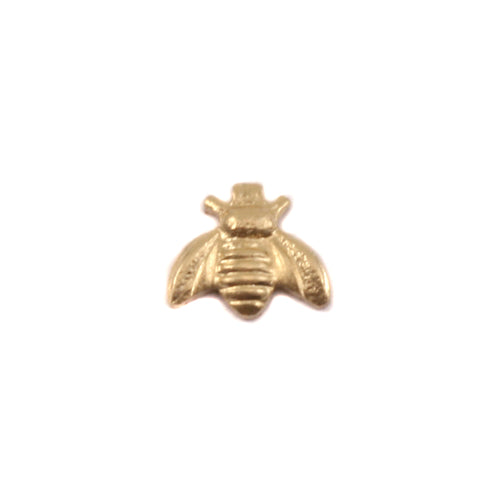Charms & Solderable Accents Brass Bumble Bee Solderable Accent, 6.3mm (.24") x 5.5mm (.21"), 24g - Pack of 5