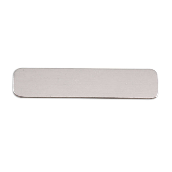 Aluminum Rounded Rectangle, 45mm (1.77") x 10mm (.39"), 18 Gauge, Pack of 5