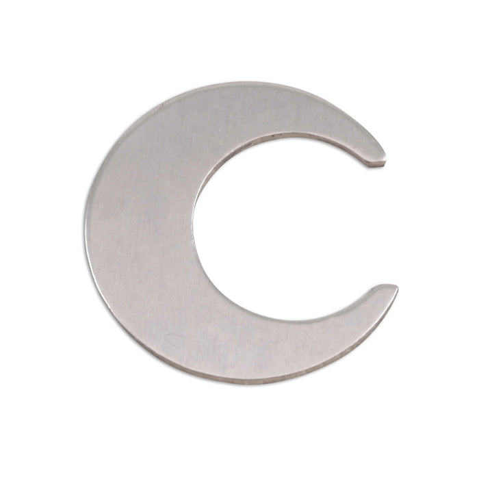 Aluminum Crescent Moon, 25.4mm (1"), 18 Gauge, Pack of 5
