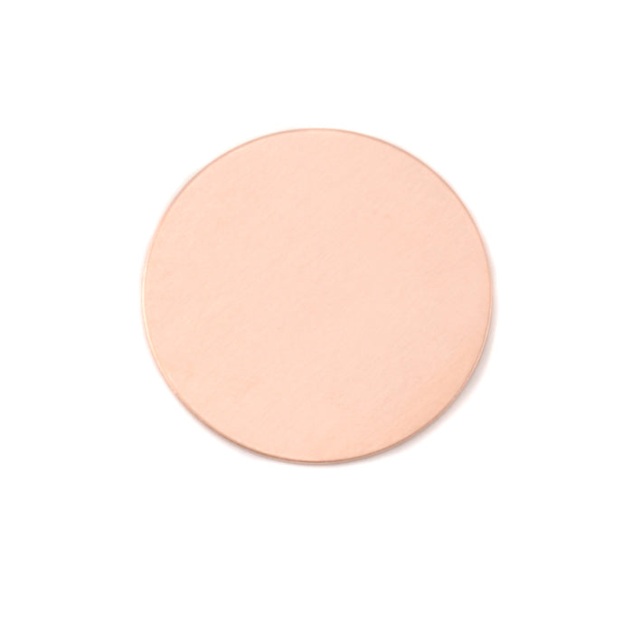 Copper Round, Disc, Circle, 22mm (.87"), 24 Gauge, Pack of 5