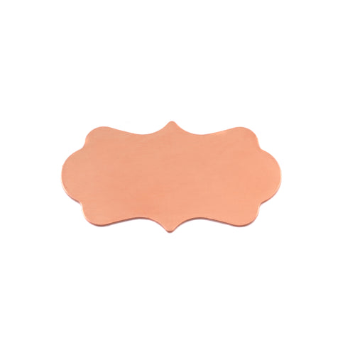Metal Stamping Blanks Copper Mod Plaque, 29mm (1.14") x 16mm (.63"), 24g, Pack of 5
