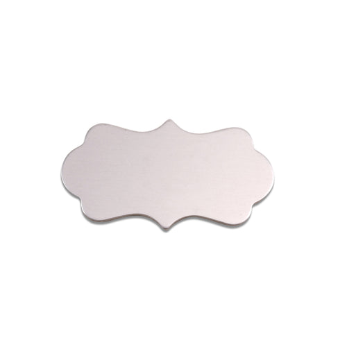 Metal Stamping Blanks Aluminum Mod Plaque, 29mm (1.14") x 16mm (.63"), 18g, Pack of 5