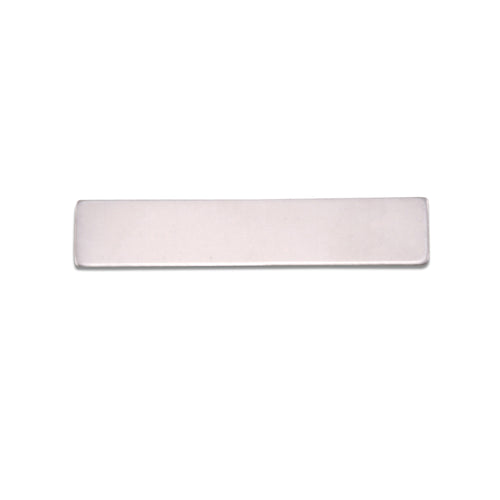 Metal Stamping Blanks Aluminum Rectangle, 31.8mm (1.25") x 6.4mm (.25"), 18g, Pack of 5