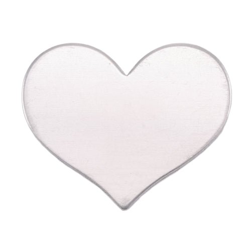 Metal Stamping Blanks Aluminum Classic Heart, 26.5mm (1.04") x 21.5mm (.84"), 18g, Pack of 5