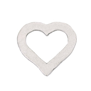 Metal Stamping Blanks Pewter Heart Washer, 24mm (.94") x 23mm (.91), 16g