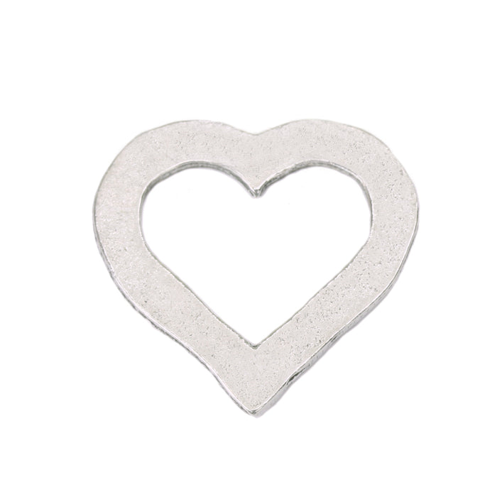 Pewter Heart Washer, 24mm (.94") x 23mm (.91), 16g