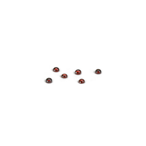 Beads & Swarovski Crystals Garnet Round Cabochons, 3mm, Pack of 6