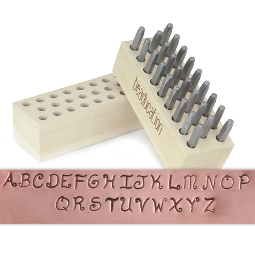 Metal Stamping Tools Beaducation Kismet Uppercase Letter Stamp Set 1/8" (3.2mm)