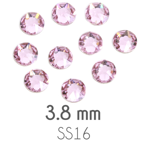 Beads & Swarovski Crystals 3.8mm Swarovski Flat Back Crystals, Light Amethyst, Pack of 20