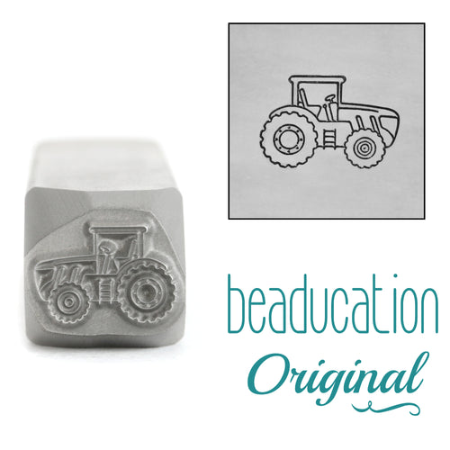 Tractor Facing Right Metal Design Stamp, 11mm - Beaducation Original