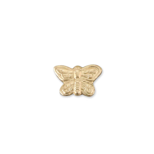 Charms & Solderable Accents Gold Filled Butterfly Solderable Accent, 6.8mm (.27") x 4.5mm (.18"), 26g - Pack of 5