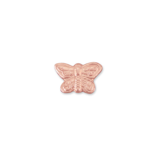 Charms & Solderable Accents Copper Butterfly Solderable Accent, 6.8mm (.27") x 4.5mm (.18") 24g - Pack of 5