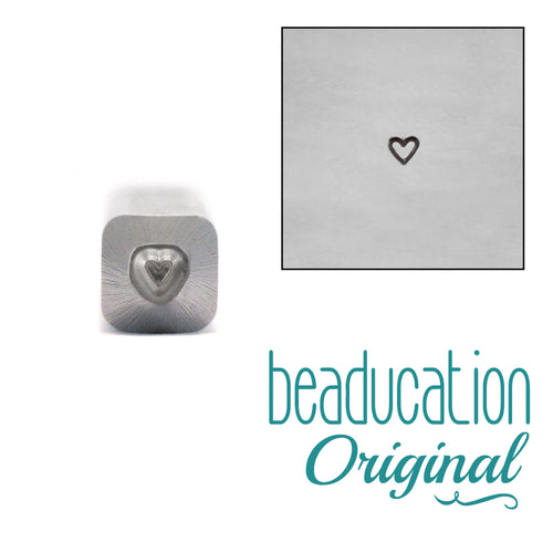 Metal Stamping Tools Tall Heart Metal Design Stamp 1.5mm - Beaducation Original