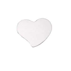 Metal Stamping Blanks Sterling Silver Stylized Heart, 15mm (.59") x 14mm (.55"), 24g