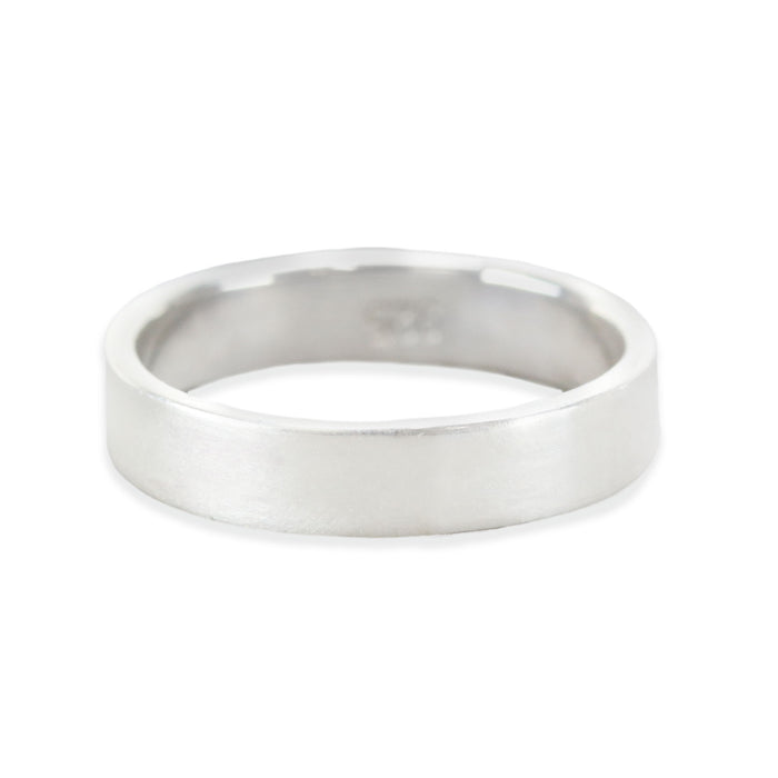 Sterling Silver Ring Stamping Blank, 4mm Wide SIZE 7