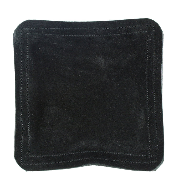Sandbag, Bench Block Pad - 9" Square Black Leather/Suede