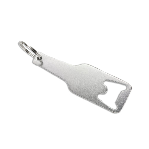 Aluminum Bottle Shaped Bottle Opener Keychain, 89mm (3.5") x 30mm (1.18")