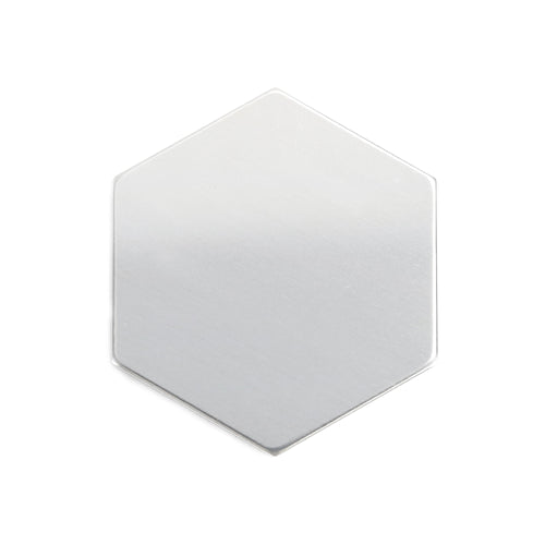 Metal Stamping Blanks Aluminum Hexagon 29.5mm (1.16"), 18 Gauge, Pack of 5