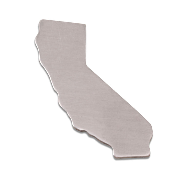 CLOSEOUT Aluminum California State Blank, 51mm (2") x 48mm (1.89"), 18 Gauge