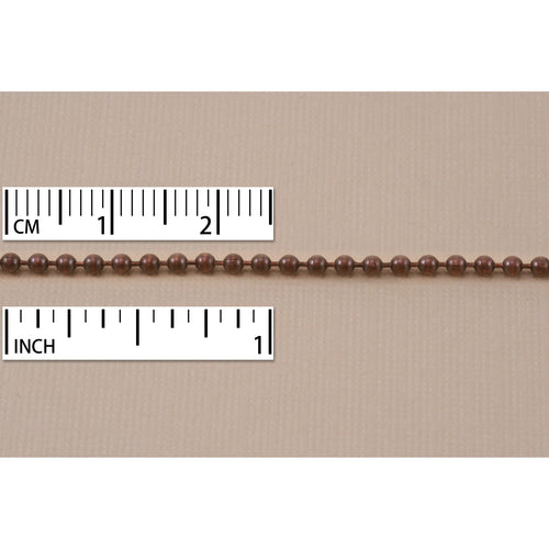 Chain & Clasps Oxidized Copper Ball Chain, by the Inch
