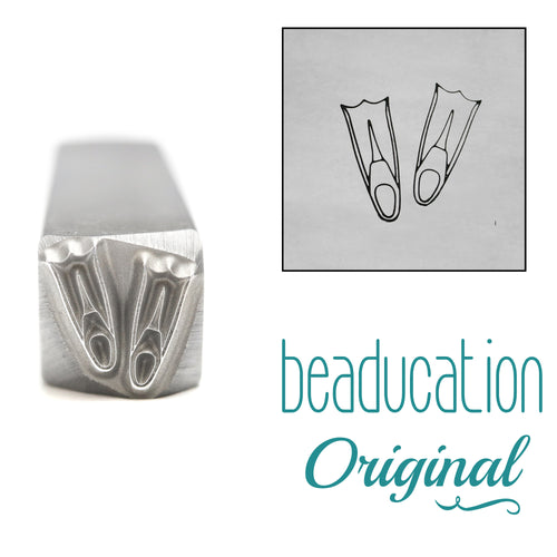 Flippers / Swim Fins Metal Design Stamp, 8.5mm - Beaducation Original