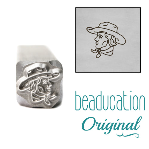 Cowboy Metal Design Stamp, 8.3mm - Beaducation Original