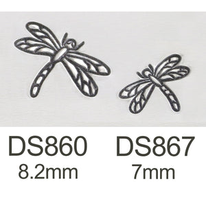 Dragonfly Metal Design Stamp, 8.2mm - Beaducation Original