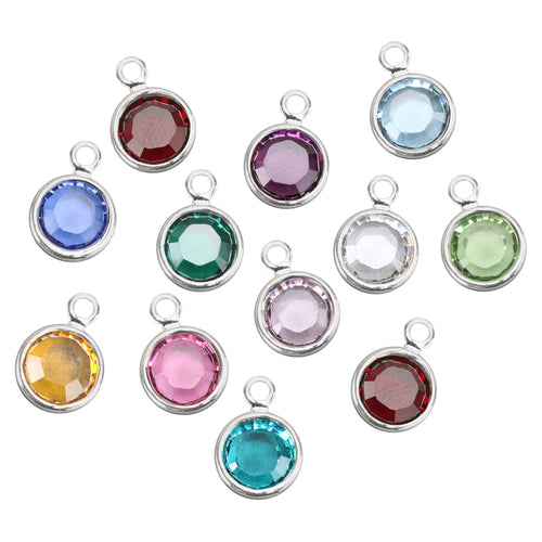 Charms & Solderable Accents Swarovski Channel Charm Birthstone Pack, 6mm Stone, Pack of 96 