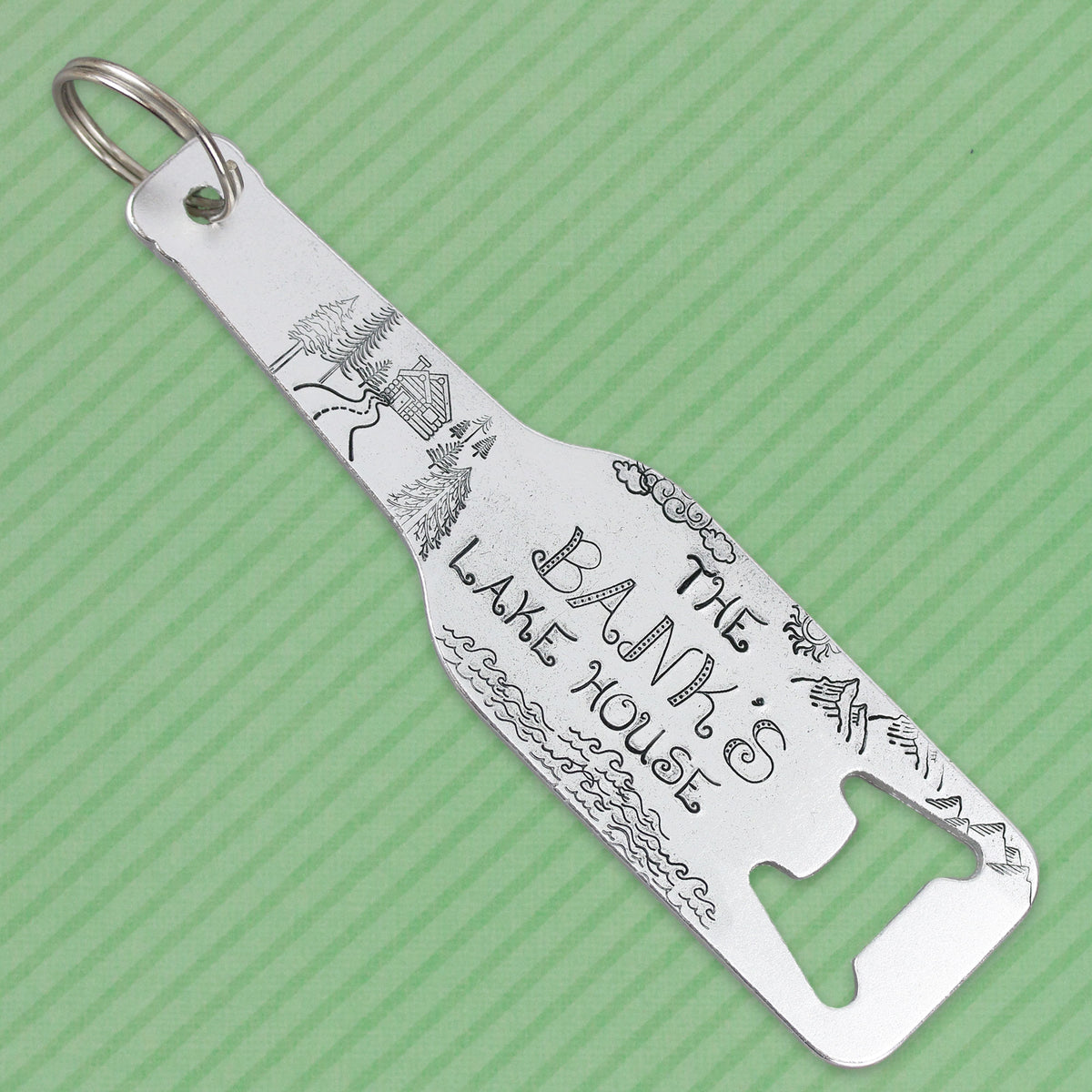 Aluminum Bottle Opener Keychain, 83mm (3.25) x 40mm (1.6