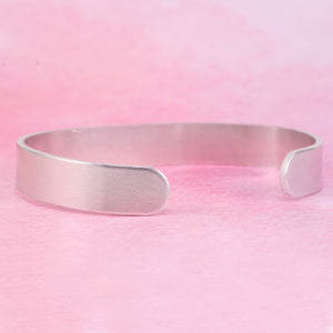 Aluminum Bracelet Blank, 152mm (6") x 9.5mm (.38"), 14 Gauge, Pack of 4