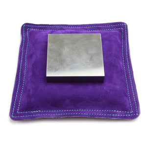 Sandbag, Bench Block Pad - 9" Square Purple Leather/Suede