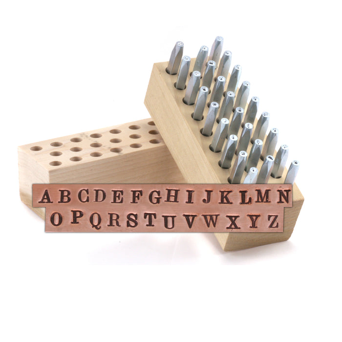 Beaducation Chronicle Uppercase Letter Stamp Set 3/32" (2.4mm)