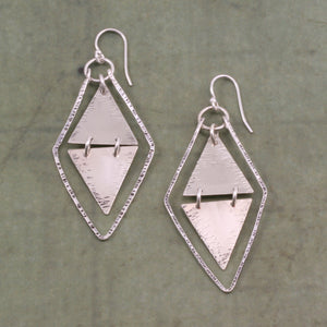 Geometric Diamond Earrings, DIY Design