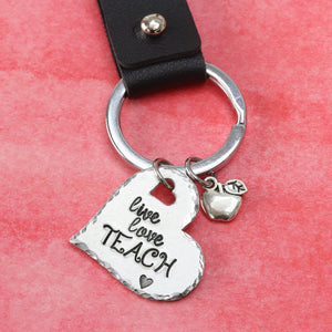 Handmade Teacher Keychain or Necklace Gift, DIY Design
