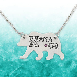 Metal Stamped Mama Bear Necklace DIY