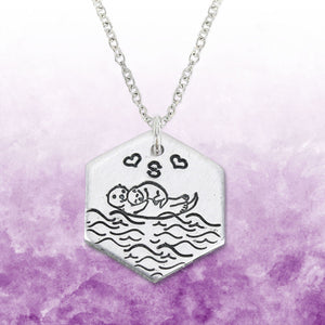 Otter Family Stamped Necklace, DIY Design