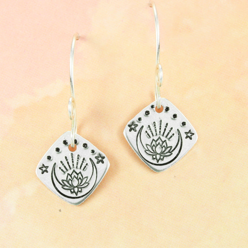 Easy Lotus Moon Earring DIY