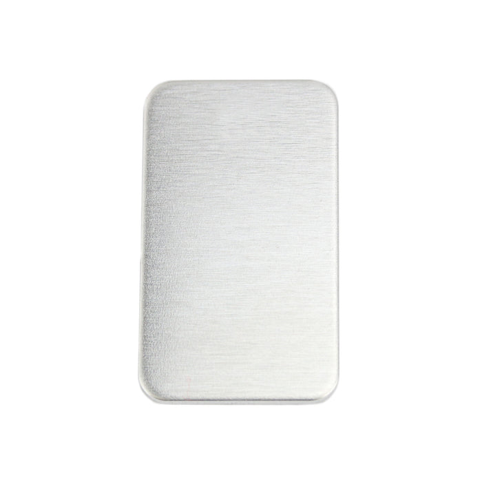 Aluminum Rectangle 38mm (1.5") x 22mm (.86"), 14 Gauge, Pack of 5 (no hole)