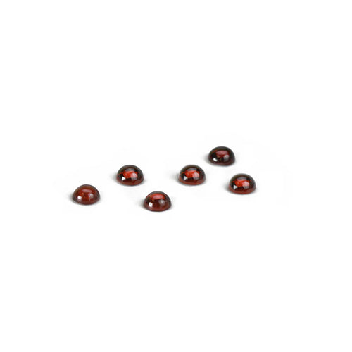 Garnet Round Cabochons, 5mm, Pack of 6