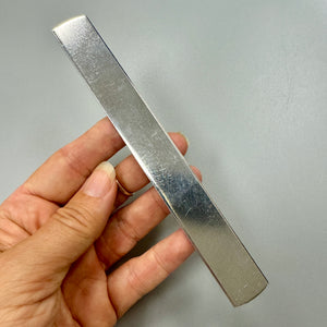 Aluminum Bracelet Blank, 152mm (6") x 19mm (.75"), 12 Gauge, Square Ends - Deburred with Smooth Edges, pack of 5