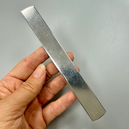 Aluminum Bracelet Blank, 152mm (6") x 19mm (.75"), 12 Gauge, Square Ends - Deburred with Smooth Edges, pack of 5